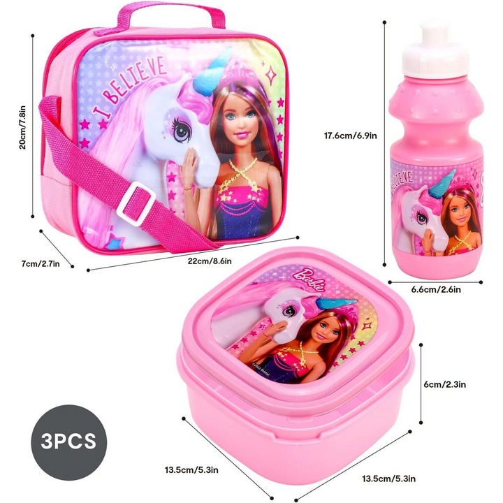 Pink Barbie Lunch Box Set