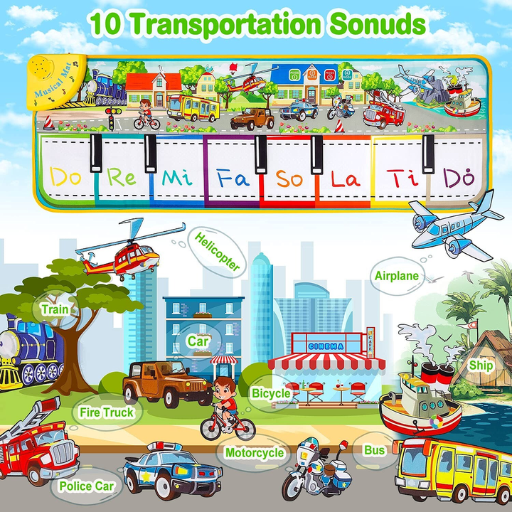 Giant Piano Play Mat Writing