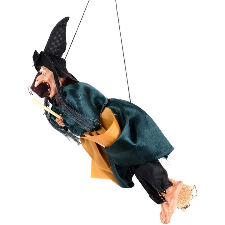 Green Halloween LED Cackling Witch