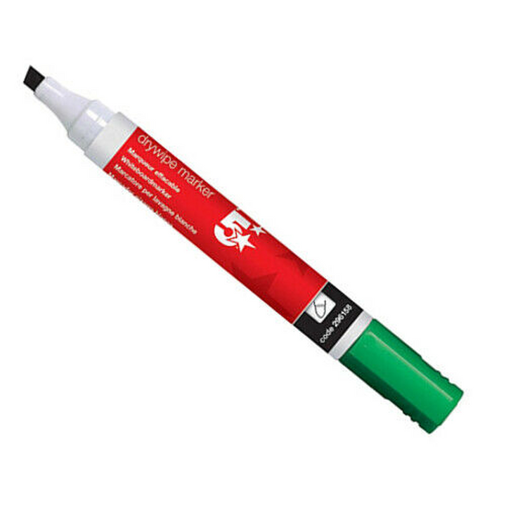 6 Coloured 5 Star Drywipe Markers