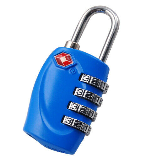 Blue TSA Travel 4-Dial Padlock