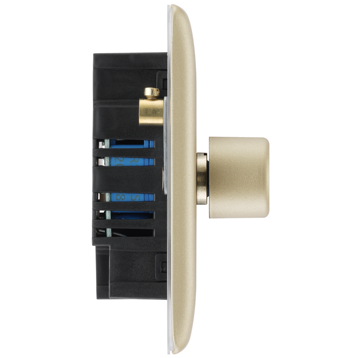 BG Electrical Pearl Nickel Double Dimmer
