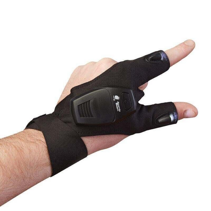 LED Light Flashlight Finger Glove