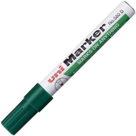 12 Uni-Ball Green Permanent Chisel Tip Markers