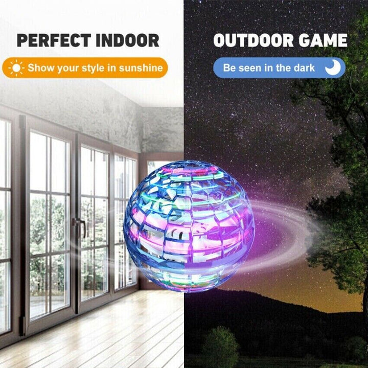 Blue LED Spinning Flying UFO Orb Ball