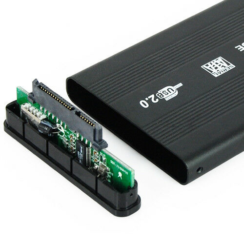 Black Metal 2.5" Sata External Disk Case
