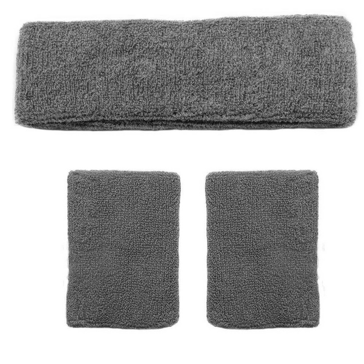 Sports Sweat Band Wristband & Headband Set