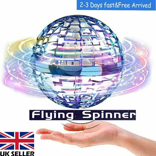 Blue LED Spinning Flying UFO Orb Ball