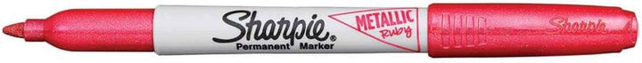 12 Sharpie Ruby Red Metallic Fine Permanent Markers