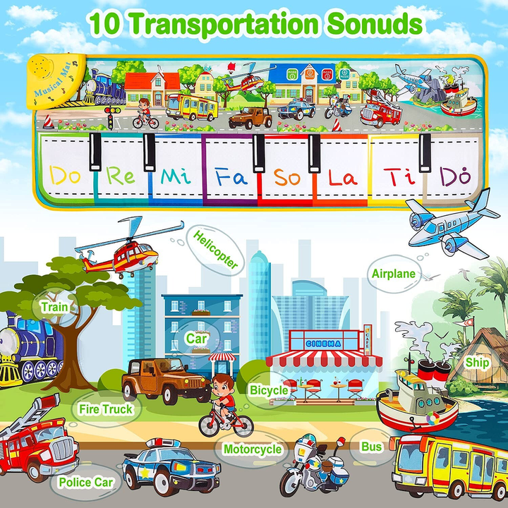 Giant Piano Play Mat Writing