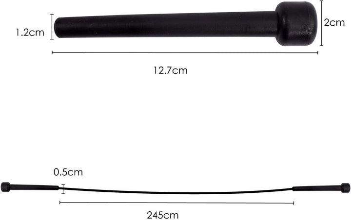 Black Nylon Gym Skipping Rope