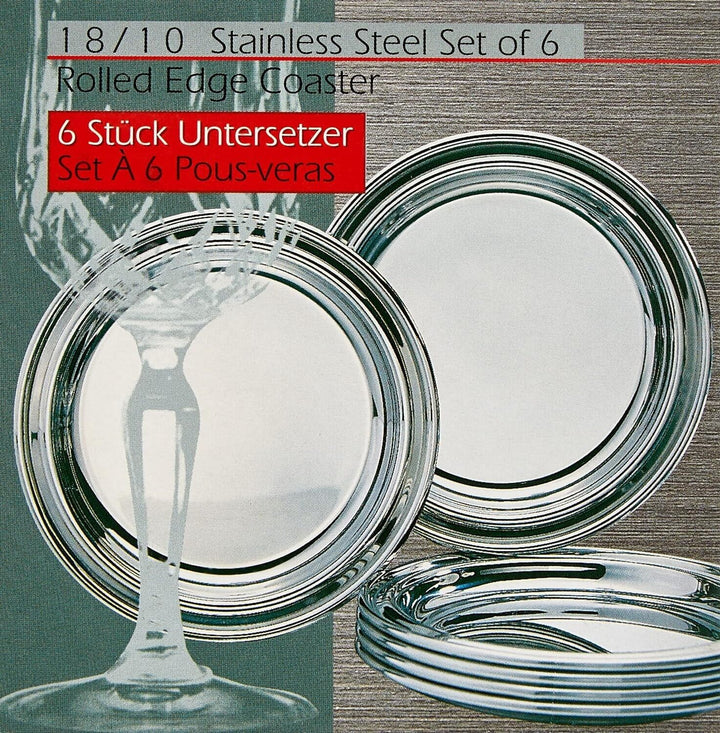 6 Grunwerg Stainless Steel Coasters