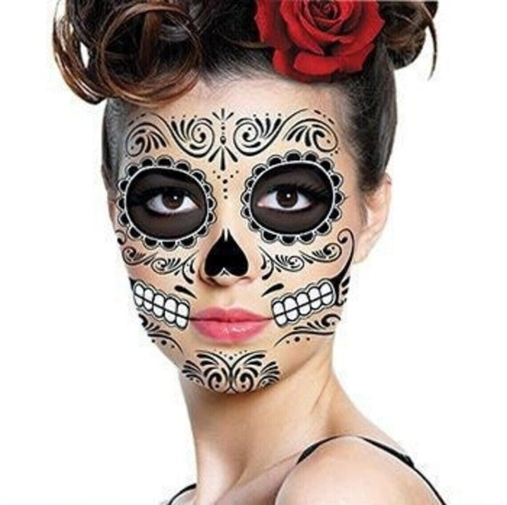 Day Of Dead Face Tattoo