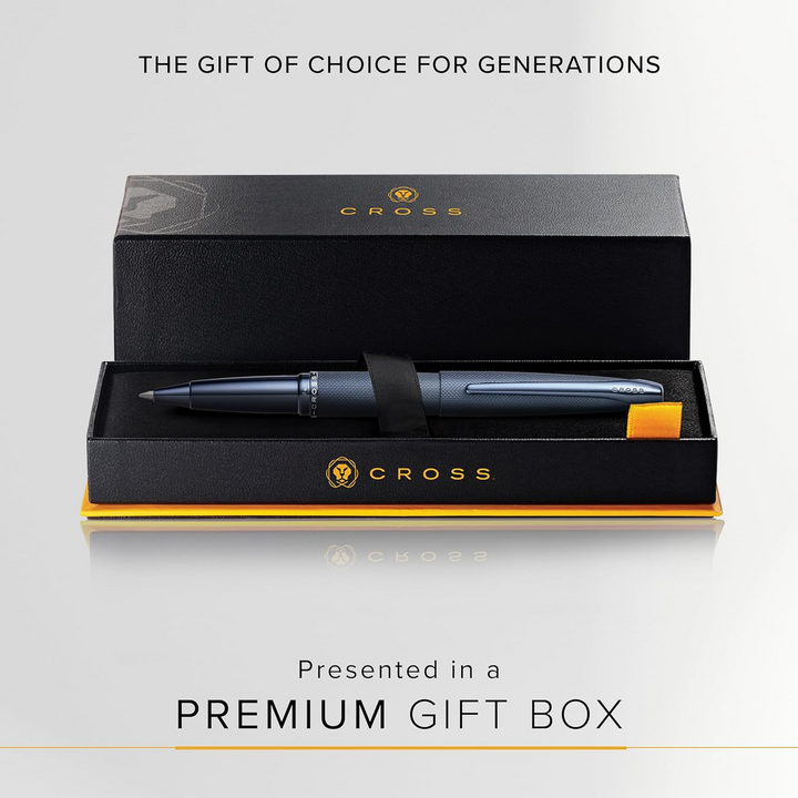 Cross ATX Sandblasted Dark Blue Rolling Ball Pen