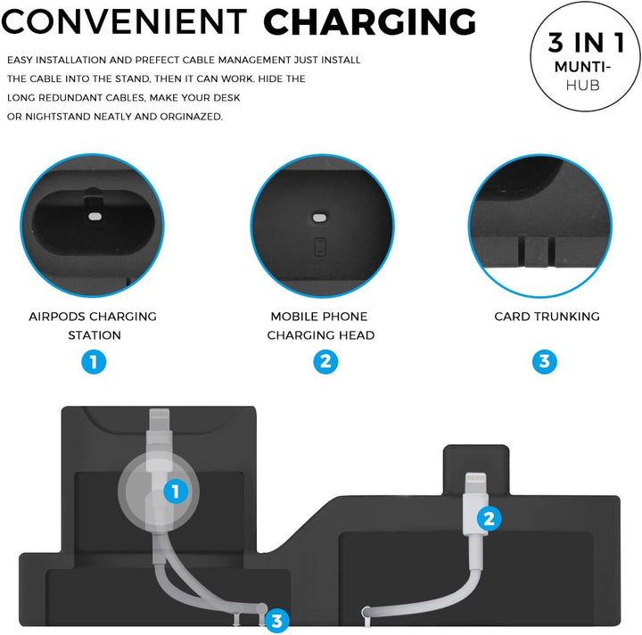 Silicone 3 in 1 Charging Stand