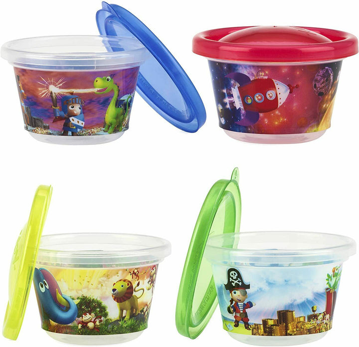 4 Nuby Feeding Bowls & Lids