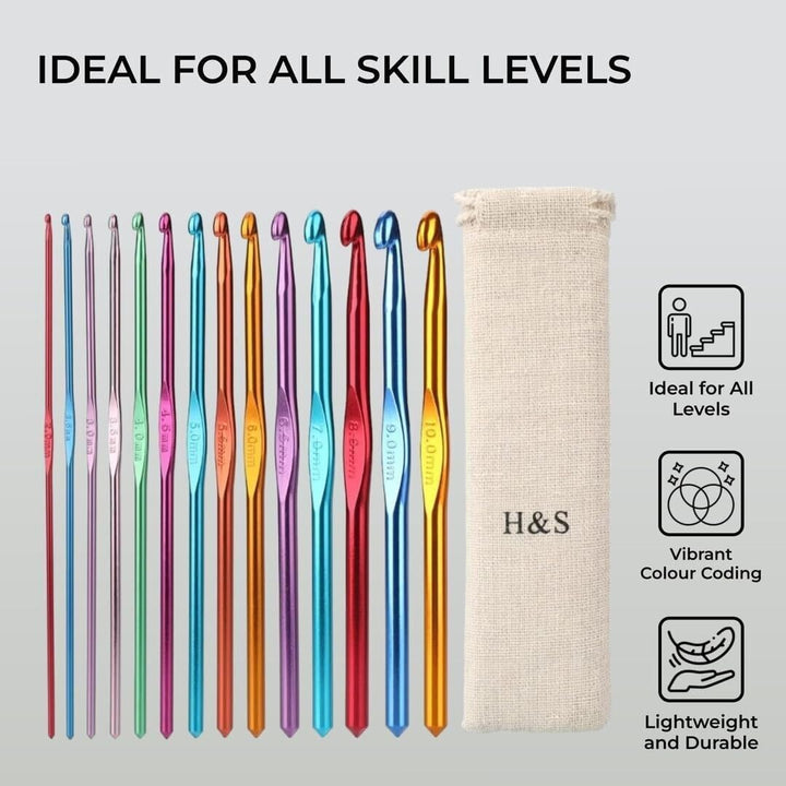 Crochet Hooks Set & Pouch