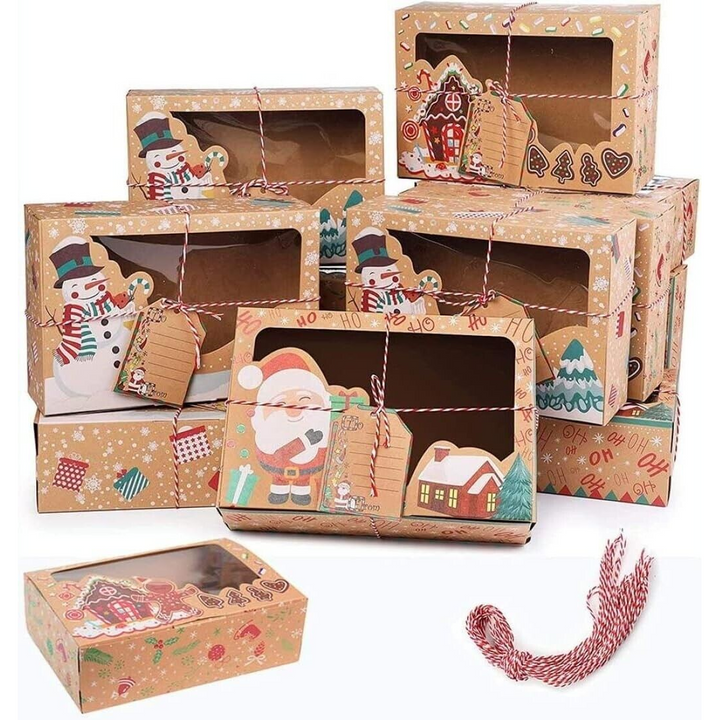 12 Christmas Cookie Cardboard Box Set