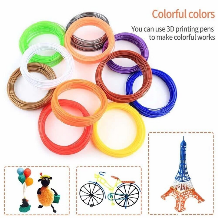 20 Pack Coloured 3D Pen Refill Strips