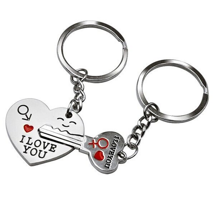 "I Love You" Couple Key Chain Set
