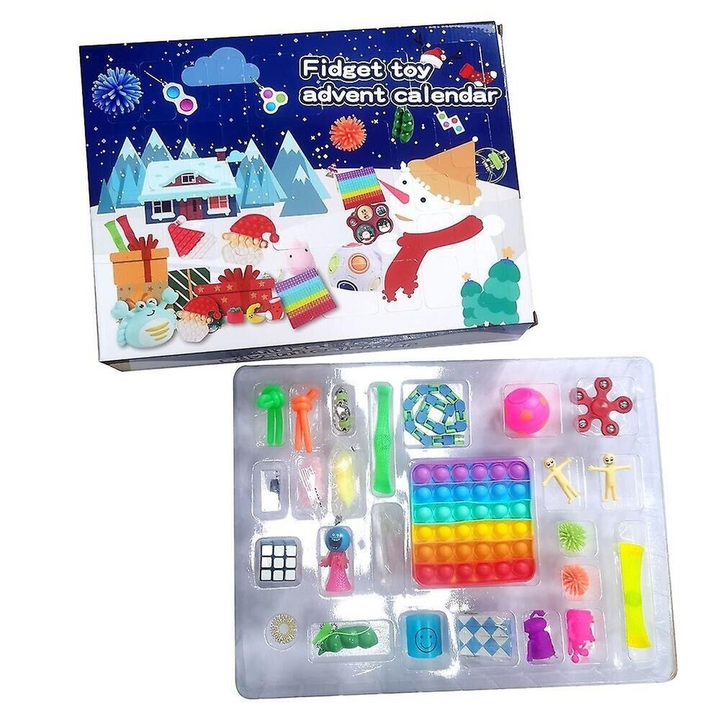 Blue Kids Christmas Advent Calendar