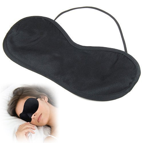 Black Silk Sleeping Eye Mask