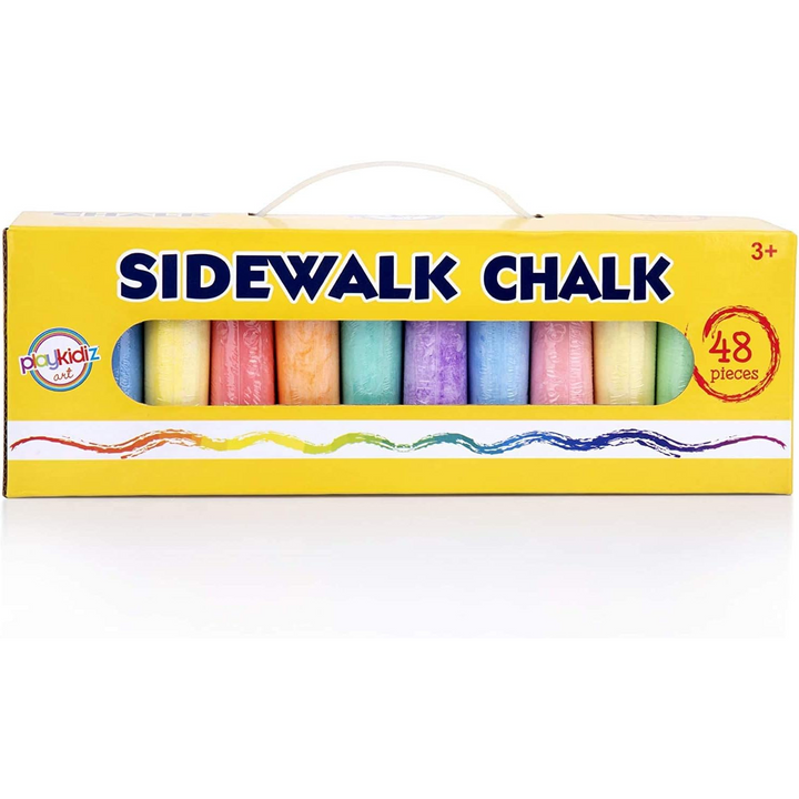 48 Piece Chunky Coloured Sidewalk Chalks
