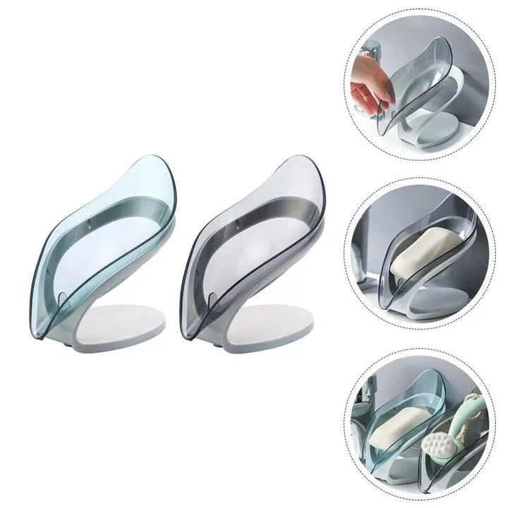 2x Suction Cup Soap Holder Dishes