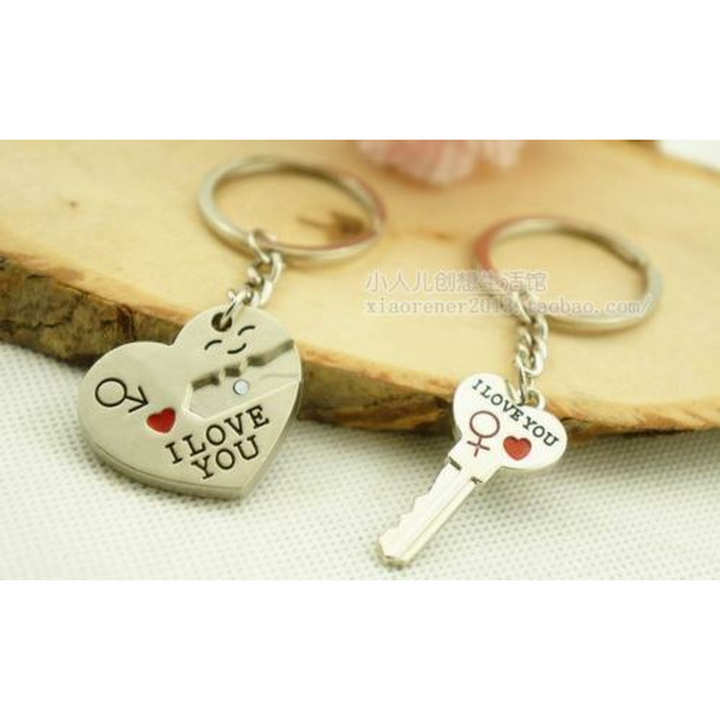"I Love You" Couple Key Chain Set