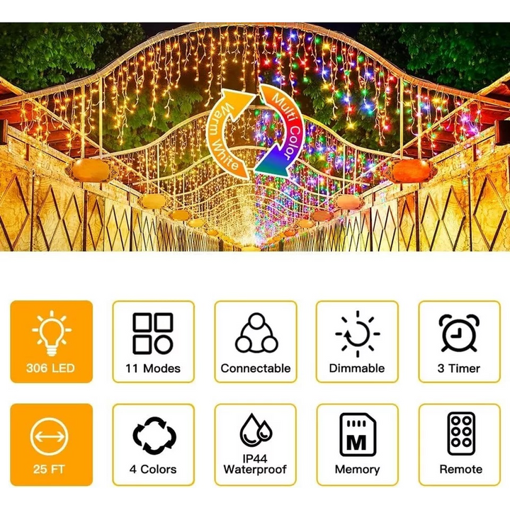 Ollny 306 Multicoloured Xmas String Lights