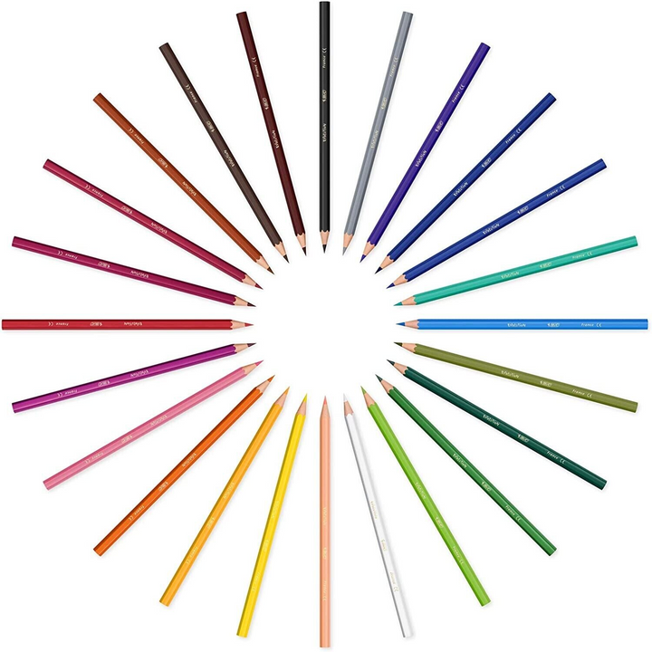 24 Bic Kids Multicoloured Pencils