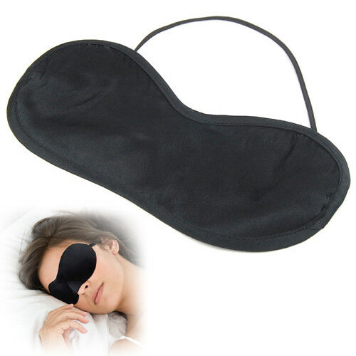 Black Silk Sleeping Eye Mask