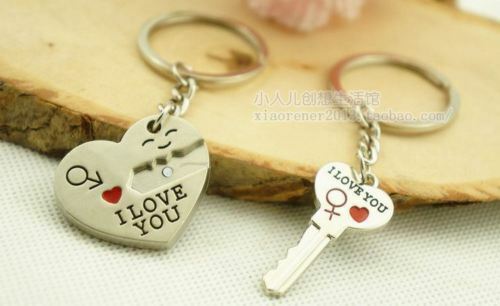 "I Love You" Couple Key Chain Set
