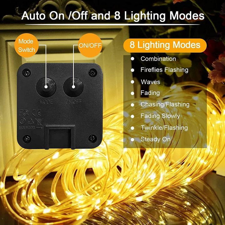 White Waterproof Solar Lights