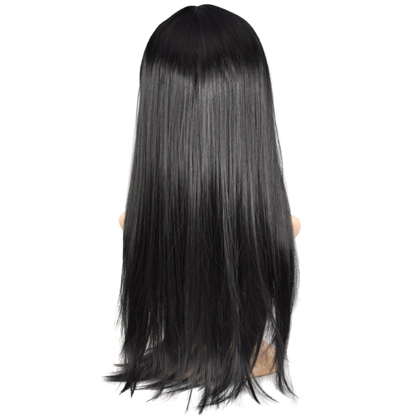 19" Straight Black Wig