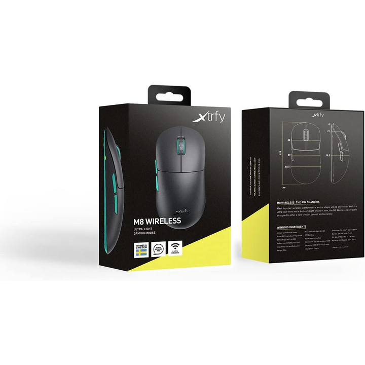 Cherry Black XTRFY M8 Wireless Computer Mouse