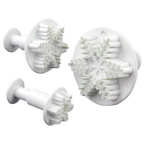 3 Sugarcraft Snowflake Cutter Plungers