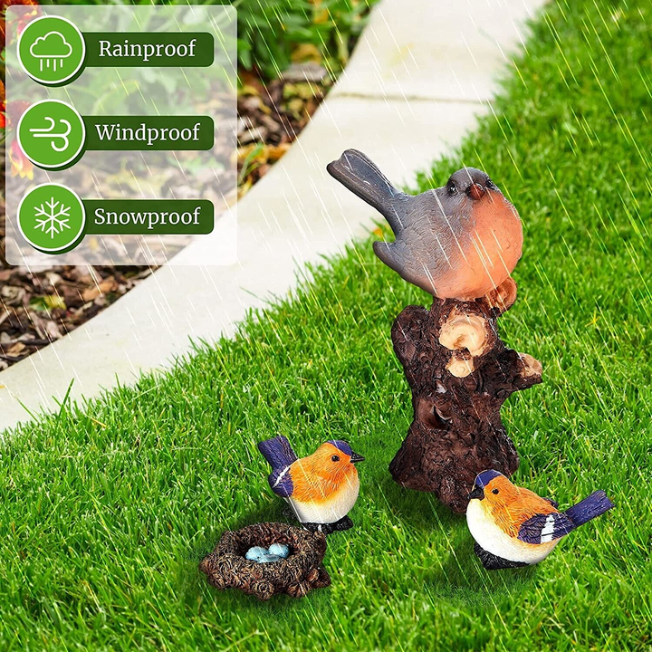 Robin Garden Ornament Set