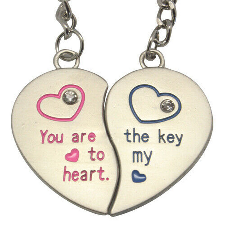Split Heart Love Keyring