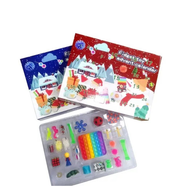 Blue Kids Christmas Advent Calendar