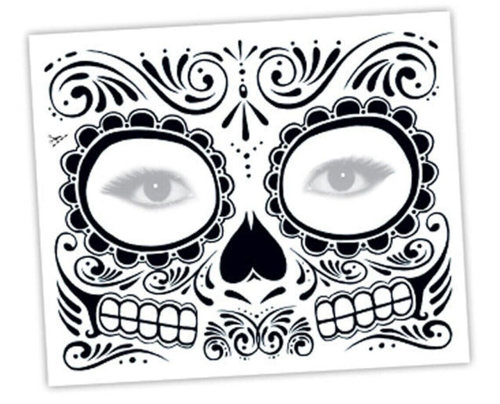 Day Of Dead Face Tattoo