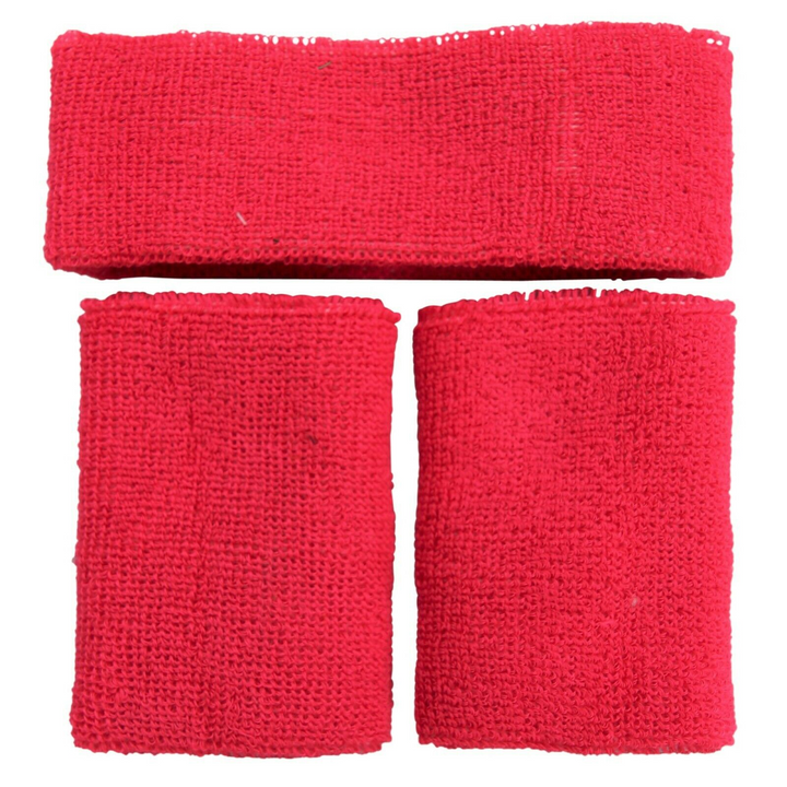 Sports Sweat Band Wristband & Headband Set