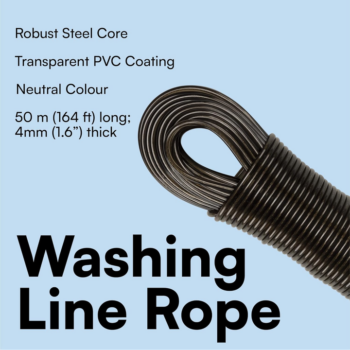 Washing Line 50m PVC Steel Core Rope