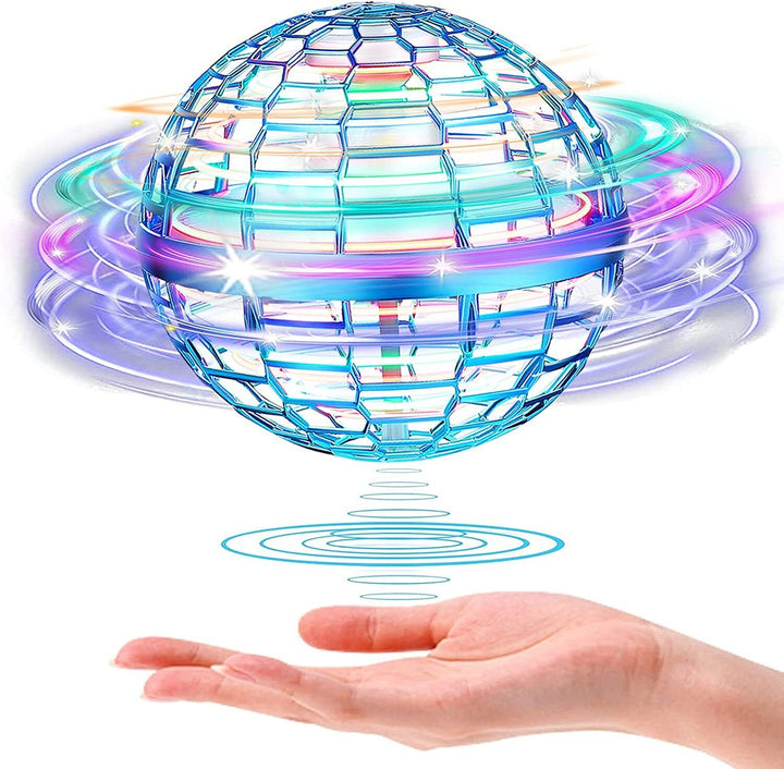 Blue LED Spinning Flying UFO Orb Ball