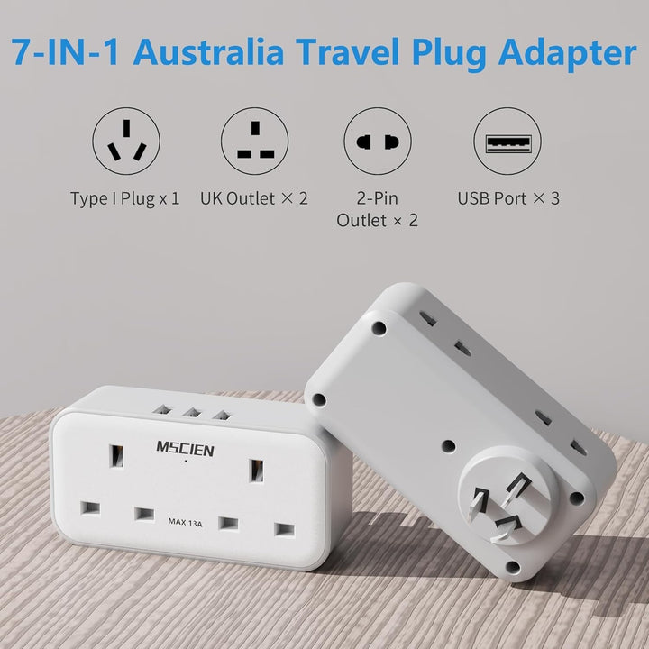 Mscien UK To AUS Plug Socket