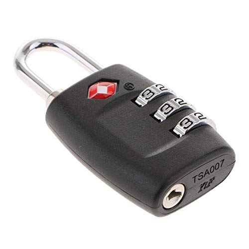 Black TSA Luggage 4-Dial Padlock