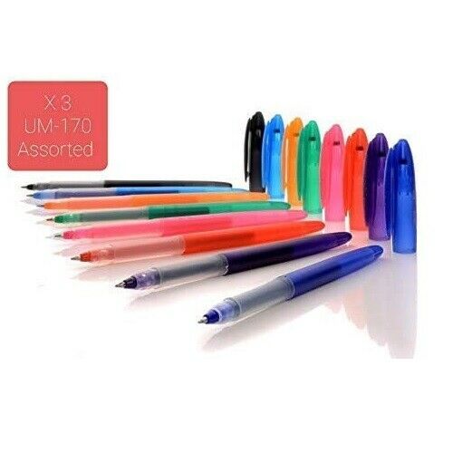 8 Uniball Multi Coloured Rollerball Pens