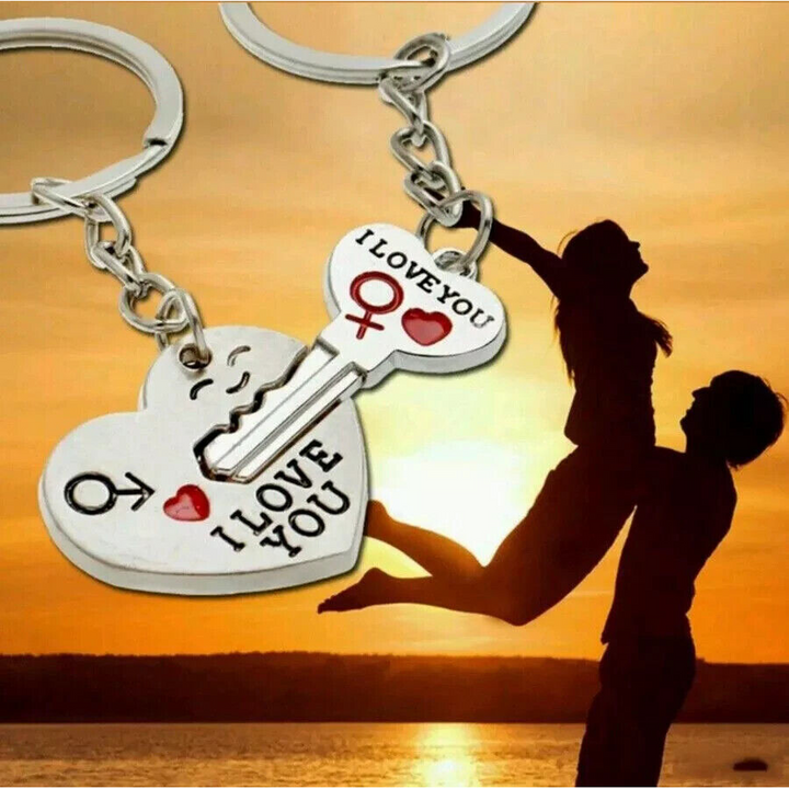 "I Love You" Couple Key Chain Set
