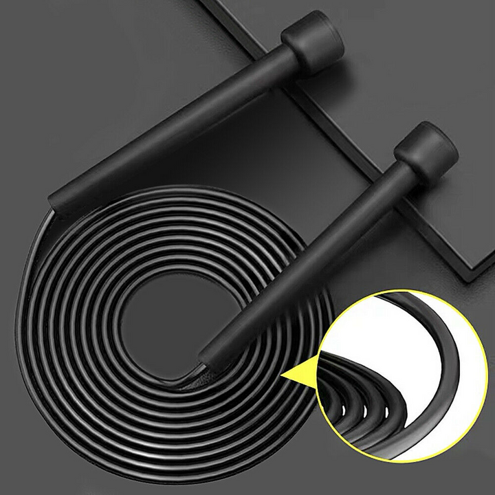 Black Nylon Gym Skipping Rope