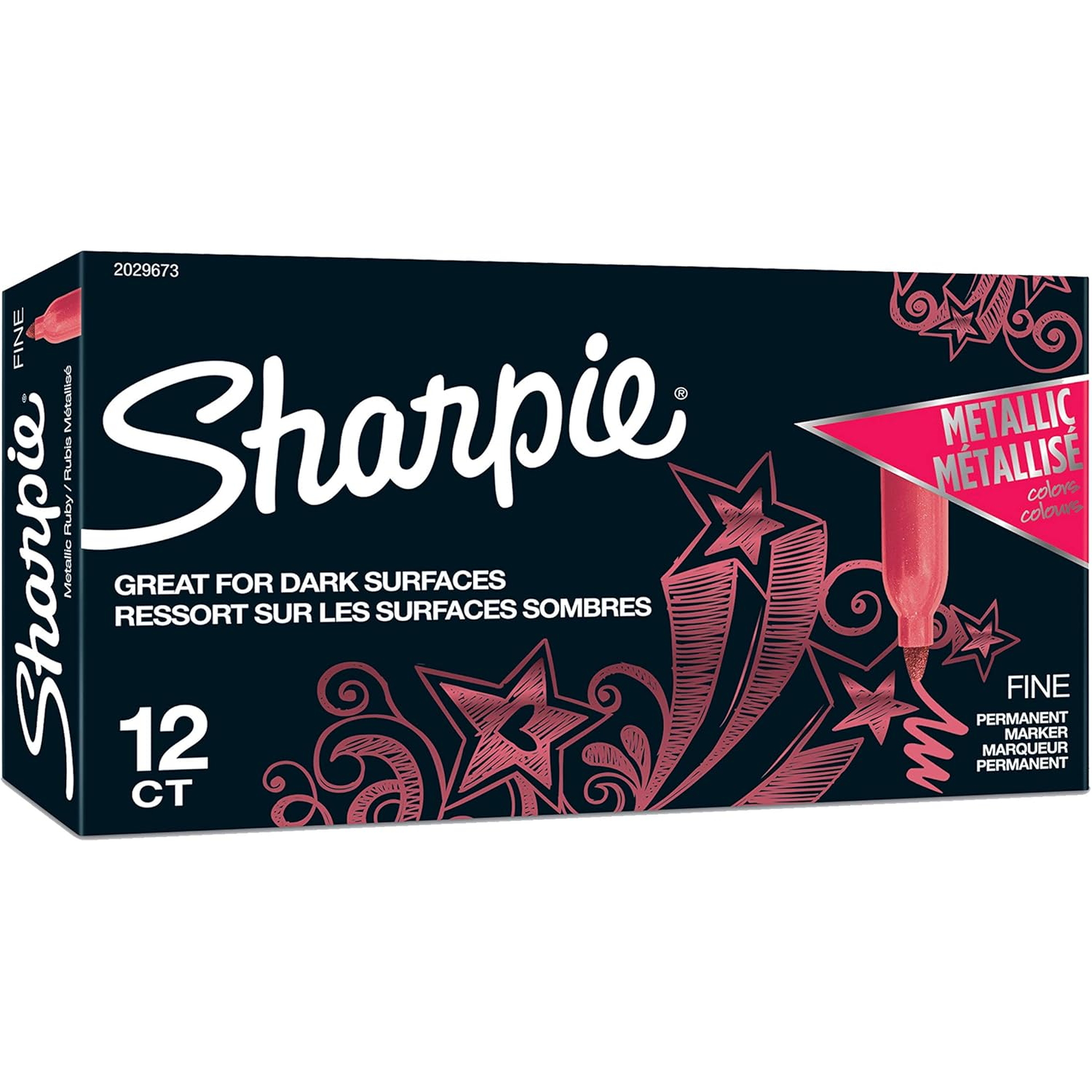12 Sharpie Ruby Red Metallic Fine Permanent Markers | Seller Vision